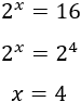 Métodos básicos para la resolución de ecuaciones exponenciales: propiedades de las potencias, cambio de variable y logaritmos. 