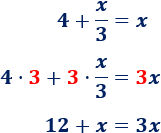Resolución de ecuaciones con fracciones.