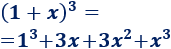 Explicamos cómo calcular el cubo de una suma y de una resta: (a-b)^3 = a^3 + 3a^2b + 3ab^2 + b^3 y (a-b)^3 = a^3 -3a^2b + 3ab^2 + b^3. Con ejemplos y problemas resueltos. Álgebra. Matemáticas. Secundaria.