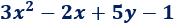 Ejemplo de polinomio: 3x² -2x +5y -1 Explicamos qué es un monomio, binomio, trinomio y polinomio y cómo sumar y restar monomios, con ejemplos y problemas resueltos. También, vemos los conceptos de grado de un monomio y de un polinomio y el de monomios semejantes. Secundaria. ESO. Álgebra básica. Matemáticas