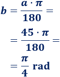 Proporcionamos tres calculadoras relacionadas para pasar de grados a radianes y viceversa. Con explicación de las operaciones que se realizan (regla de tres directa), ejemplos y representaciones. Geometría plana. Secundaria. Bachillerato. Calculadora online.