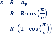 Calculadora de la apotema, sagita, circunradio, perímetro y área de un polígono regular de n lados de longitud L. También, definimos y calculamos la fórmula de la apotema y la sagita de forma intuitiva. Geometría plana. Matemáticas.