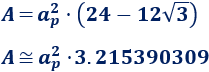 Calcular el área y el perímetro de un dodecágono regular. Definición de dodecágono regular y demostración de las fórmulas del área y del perímetro del mismo, escritas en función del lado, de la apotema y del radio del circuncírculo. Matemáticas. Geometría plana. Secundaria. Bachillerato. Calculadora online.