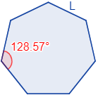 Calcular el área y el perímetro de un heptágono regular. Definición de heptágono regular y demostración de las fórmulas del área y del perímetro del mismo, escritas en función del lado, de la apotema y del radio del circuncírculo. Matemáticas. Geometría plana. Secundaria. Bachillerato. Calculadora online.