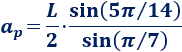 Calcular el área y el perímetro de un heptágono regular. Definición de heptágono regular y demostración de las fórmulas del área y del perímetro del mismo, escritas en función del lado, de la apotema y del radio del circuncírculo. Matemáticas. Geometría plana. Secundaria. Bachillerato. Calculadora online.