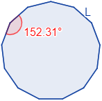 Calcular el área y el perímetro de un tridecágono regular. Definición de tridecágono regular y demostración de las fórmulas del área y del perímetro del mismo, escritas en función del lado, de la apotema y del radio del circuncírculo. Matemáticas. Geometría plana. Secundaria. Bachillerato. Calculadora online.