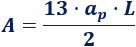 área de un tridecágono de lado L y apotema ap: A = 13·ap·L/2 Calcular el área y el perímetro de un tridecágono regular. Definición de tridecágono regular y demostración de las fórmulas del área y del perímetro del mismo, escritas en función del lado, de la apotema y del radio del circuncírculo. Matemáticas. Geometría plana. Secundaria. Bachillerato. Calculadora online.