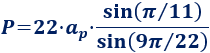 Calcular el área y el perímetro de un endecágono regular. Definición de endecágono regular y demostración de las fórmulas del área y del perímetro del mismo, escritas en función del lado, de la apotema y del radio del circuncírculo. Matemáticas. Geometría plana. Secundaria. Bachillerato. Calculadora online.