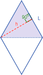 Calculadoras online para calcular el área y el perímetro de un rombo (a partir de los lados, diagonales, ángulos, altura, etc). Fórmulas y demostraciones del perímetro y del área de un rombo. Con ejemplos y problemas resueltos. Secundaria. ESO. Geometría plana. Matemáticas