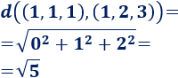 Explicamos cómo calcular la distancia entre dos puntos de la recta, del plano y del espacio reales Con ejemplos, representaciones y problemas resueltos. Matemáticas. ESO. Álgebra básica.