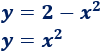Explicamos cómo calcular la intersección de rectas y parábolas entre sí, con ejemplos y problemas resueltos. Igualamos las ecuaciones, resolvemos la ecuación y calculamos la otra coordenada. ESO. Secundaria. geometría plana. Matemáticas.