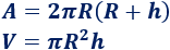 Calculadoras online para calcular el área y el volumen de un cilindro recto y oblicuo. Con fórmulas y problemas resueltos. ESO. Secundaria. Geometría. Matemáticas