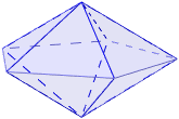 Calculadora del área y volumen del sólido de Johnson J₁₃ (bipirámide pentagonal con caras regulares e iguales). También, definimos el sólido J₁₃, calculamos su altura y demostramos las fórmulas del área y del volumen. Calculadora online. Matemáticas. Geometría.