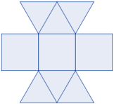 Calculadora del área y volumen del sólido de Johnson J₁₄ (bipirámide triangular elongada). También, definimos el sólido J₁₄, calculamos su altura y demostramos las fórmulas del área y del volumen. Calculadora online. Matemáticas. Geometría.