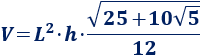 Calculadora del área y volumen de una pirámide pentagonal y del sólido de Johnson J₂. También, definimos pirámide pentagonal y pirámide J₂, calculamos la arista lateral y la altura de J₂ y demostramos las fórmulas del área y del volumen. Calculadora online. Matemáticas. Geometría.