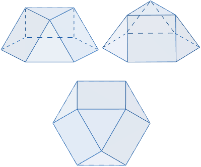 Calculadora del área y volumen del sólido de Johnson J₃ (o cúpula triangular). También, definimos el sólido J₃, calculamos su altura y demostramos las fórmulas del área y del volumen. Calculadora online. Matemáticas. Geometría.