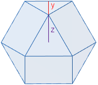 Calculadora del área y volumen del sólido de Johnson J₃ (o cúpula triangular). También, definimos el sólido J₃, calculamos su altura y demostramos las fórmulas del área y del volumen. Calculadora online. Matemáticas. Geometría.