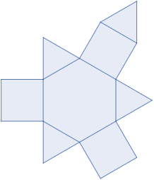 Calculadora del área y volumen del sólido de Johnson J₃ (o cúpula triangular). También, definimos el sólido J₃, calculamos su altura y demostramos las fórmulas del área y del volumen. Calculadora online. Matemáticas. Geometría.