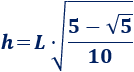 Calculadora del área y volumen del sólido de Johnson J₅ (o cúpula pentagonal). También, definimos el sólido J₅, calculamos su altura y demostramos las fórmulas del área y del volumen. Calculadora online. Matemáticas. Geometría.