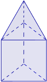 Calculadora del área y volumen del sólido de Johnson J₇ (o tetraedro elongado). También, definimos el sólido J₇, calculamos su altura y demostramos las fórmulas del área y del volumen. Calculadora online. Matemáticas. Geometría.