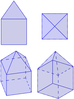 Calculadora del área y volumen del sólido de Johnson J₈ (pirámide cuadrada elongada o cubo aumentado). También, definimos el sólido J₈, calculamos su altura y demostramos las fórmulas del área y del volumen. Calculadora online. Matemáticas. Geometría.