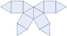 Calculadora del área y volumen del sólido de Johnson J₁₅ (bipirámide cuadrada elongada). También, definimos el sólido J₁₅, calculamos su altura y demostramos las fórmulas del área y del volumen. Calculadora online. Matemáticas. Geometría.