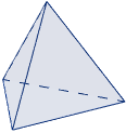 Área y volumen de la pirámide triangular o tetraedro