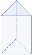 Área y volumen del prisma triangular