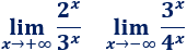 Explicamos cómo calcular límites de funciones exponenciales según el valor de la base. Con ejemplos y problemas resueltos. Matemáticas. Cálculo diferencial.