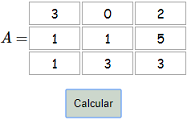 Temas álgebra matricial (matrices): Eliminación de Gauss y de Gauss-Jordan, multiplicación de matrices, determinante, propiedades de los determinantes, matriz adjunta o de cofactores, matriz inversa, teorema de Rouché-Frobenius, regla de Cramer, ecuaciones matriciales resueltas, potencias de matrices, calculadora del producto matricial, calculadora de la matriz inversa, calculadora de determinantes y calculadora de la regla de Cramer. Bachillerato, Universidad, Matemáticas