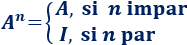 Calculamos potencias enésimas de matrices que siguen un patrón. Bachillerato. Universidad. Matemáticas.