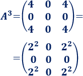 Calculamos potencias enésimas de matrices que siguen un patrón. Bachillerato. Universidad. Matemáticas.
