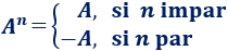 Calculamos potencias enésimas de matrices que siguen un patrón. Bachillerato. Universidad. Matemáticas.