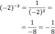 Potenciación: cálculo de potencias por definición y explicación y aplicación de las propiedades de las potencias: producto y cociente de potencias, potencia de una potencia, exponentes negativos, potencia de una fracción.... Ejercicios explicados para secundaria. ESO. Álgebra básica. Cálculo.