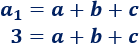 3 = a + b + c Recordamos el concepto de progresión aritmética (de primer orden); definimos progresión aritmética de segundo orden, proporcionamos la fórmula para sumar sus primeros términos y resolvemos algunos problemas. Matemáticas.
