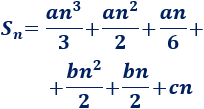 la suma de los primeros n términos de la progresión aritmética de segundo orde a(n) = an² + bn + c es S(n) = an³/3 + an²/2 + an/6 + bn²/2 + bn/2 + cn Recordamos el concepto de progresión aritmética (de primer orden); definimos progresión aritmética de segundo orden, proporcionamos la fórmula para sumar sus primeros términos y resolvemos algunos problemas. Matemáticas.