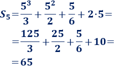 calculamos la suma de los 5 primeros términos de la progresión: S(5) = 65 Recordamos el concepto de progresión aritmética (de primer orden); definimos progresión aritmética de segundo orden, proporcionamos la fórmula para sumar sus primeros términos y resolvemos algunos problemas. Matemáticas.