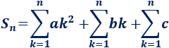 descomponemos la suma en tres sumatorios Recordamos el concepto de progresión aritmética (de primer orden); definimos progresión aritmética de segundo orden, proporcionamos la fórmula para sumar sus primeros términos y resolvemos algunos problemas. Matemáticas.