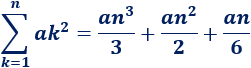 el sumatorio de ak² es an³/3 + an²/2 + an/6 Recordamos el concepto de progresión aritmética (de primer orden); definimos progresión aritmética de segundo orden, proporcionamos la fórmula para sumar sus primeros términos y resolvemos algunos problemas. Matemáticas.