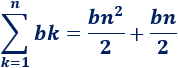 el sumatorio de bk es bn²/2 + bn/2 Recordamos el concepto de progresión aritmética (de primer orden); definimos progresión aritmética de segundo orden, proporcionamos la fórmula para sumar sus primeros términos y resolvemos algunos problemas. Matemáticas.